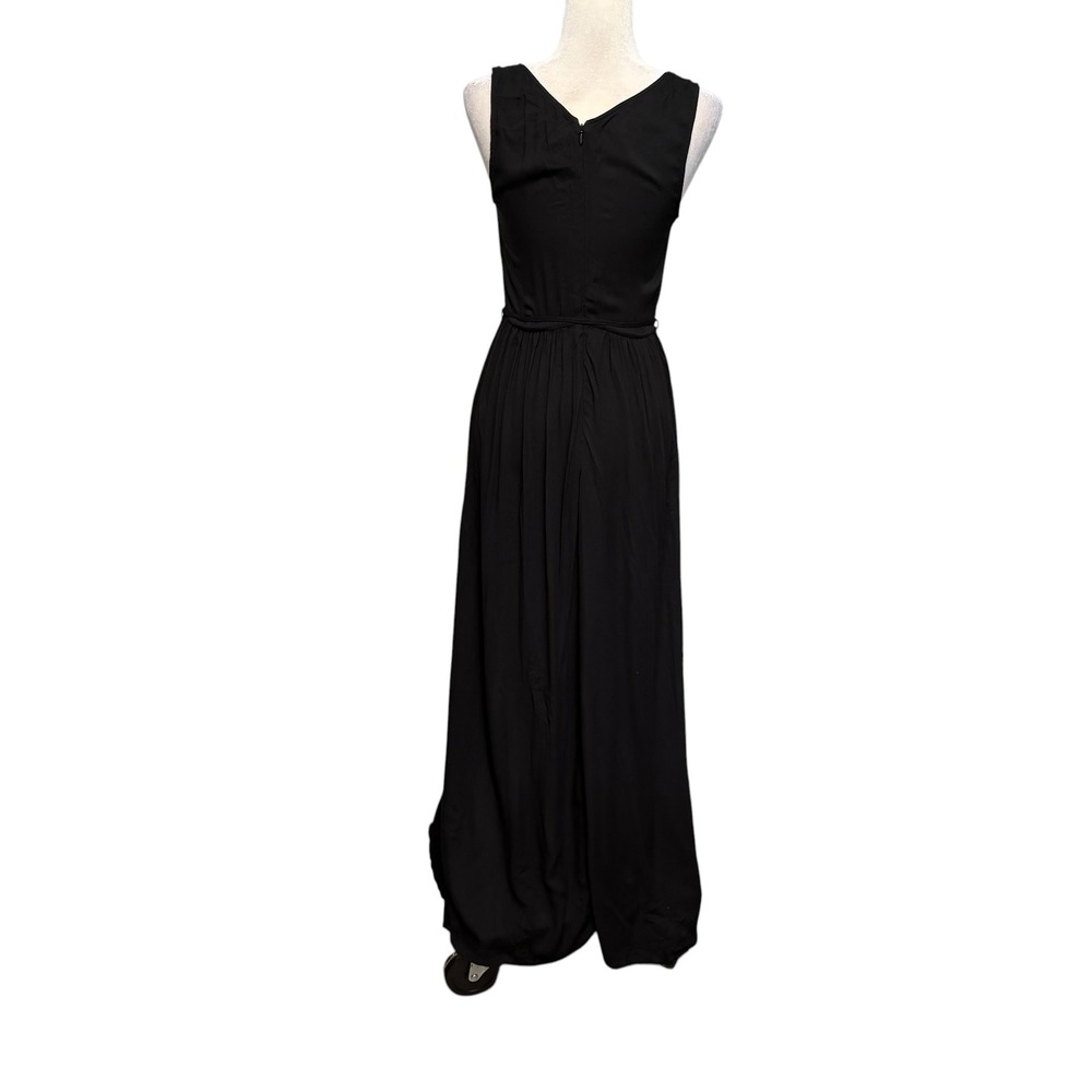 Young Fabulous & Broke Maxi Dress Women S Basque Ruched Slit YFB Minimalist LBD - Picture 4 of 12